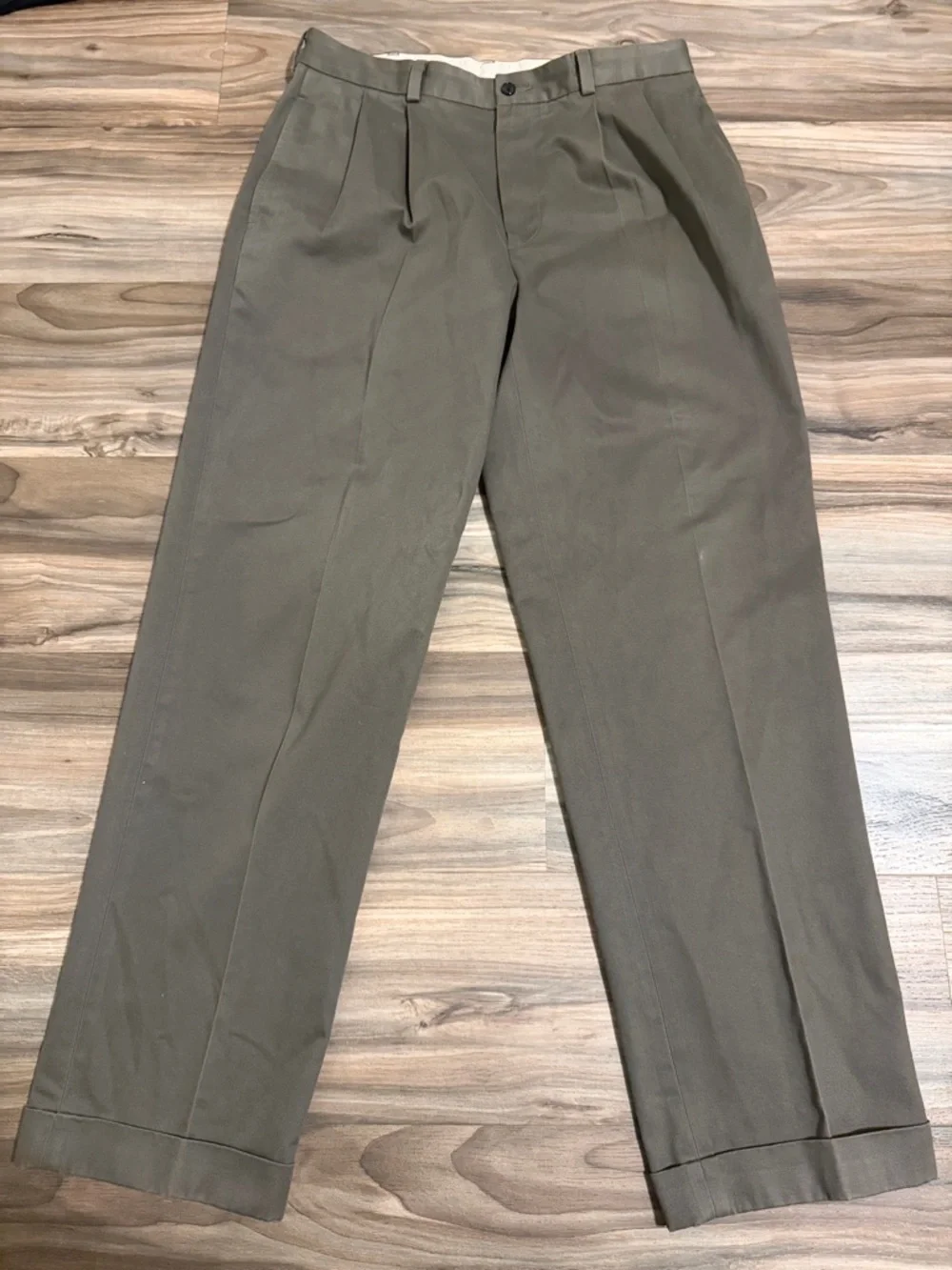 Brooks Brothers Pants Mens 34x32 Brown Lightweight Advantage Chino Elliott Cuff